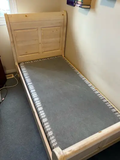 Twin bed with box spring (no mattress), View more
