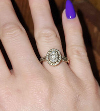American Swiss 9k gold wedding/engagement ring for sale