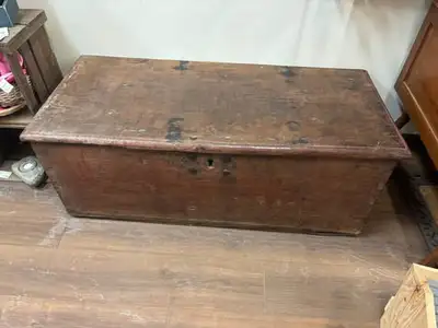 Antique Solid antique teakwood blanket box/trunk• Java Indonesia, View more