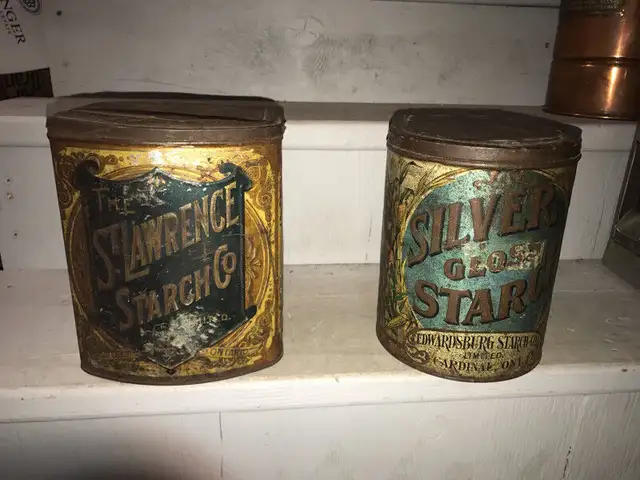VINTAGE ST LAWRENCE STARCH PORT CREDIT ONTARIO ROYAL TINS in Arts & Collectibles in Mississauga / Peel Region - Image 3