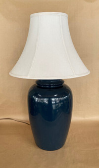 Classy Blue Lamp with White Shade