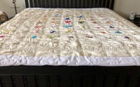 Butterfly Embroidered quality quilt.