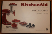 KitchenAid Metal Food Grinder Attachment (New).