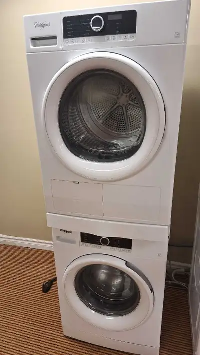24" WHIRLPOOL VENTLESS DRYER (240V),FRONT LOAD WASHER SET, View more