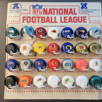 COMPLETE SET OF NFL HELMETS FROM THE 1980's