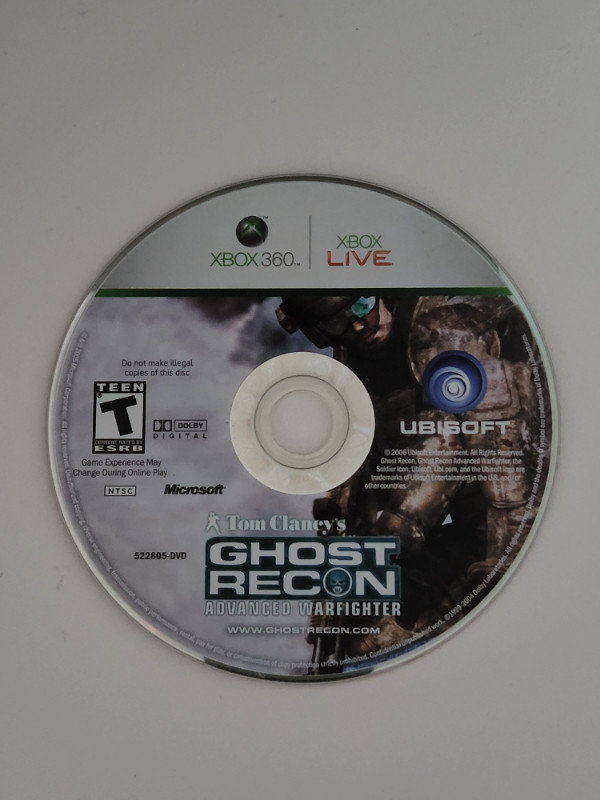 Tom Clancy's Ghost Recon Advanced Warfighter (Xbox 360) (LOOSE) in XBOX 360 in Kitchener / Waterloo