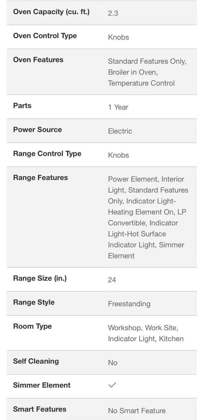 Free-Standing Electric Range with Convection Oven in Stoves, Ovens & Ranges in Markham / York Region - Image 11