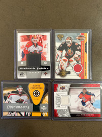 NHL Goalie material Card Lot