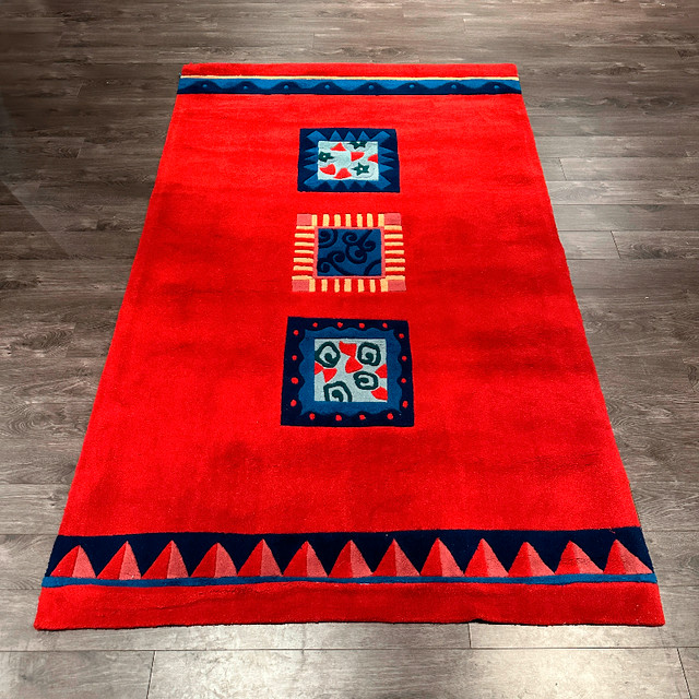 Funky Red Area Rug 8ft x 5ft in Rugs, Carpets & Runners in Markham / York Region