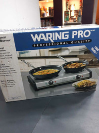 New Waring Pro double burner Professional stove table top