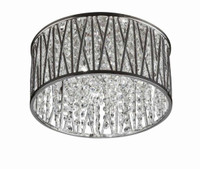  Crystal chandelier, ceiling mount, flush LED chrome sparkly