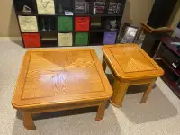 Coffee table with matching end table