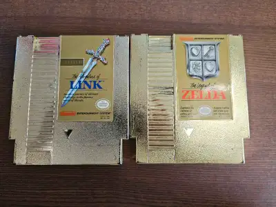 Zelda NES Game Cartridges - The Legend of Zelda & Zelda II, View more