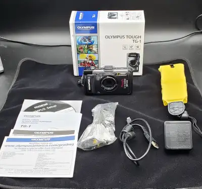 OLYMPUS TOUGH TG-1 WATERPROOF 12.0MP DIGITAL CAMERA CIB, View more
