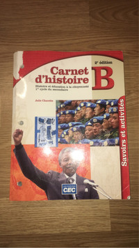 Carnet Histoire B - Secondaire 1