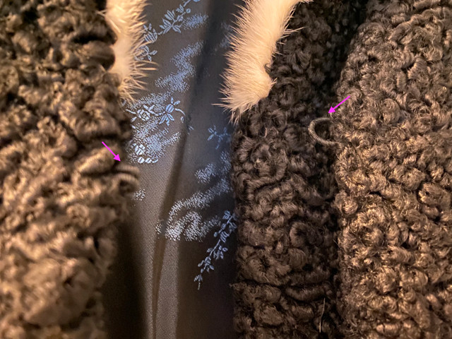 Vintage Persian Lamb Wool BlackWoman’s 3/4 Coat with Mink Collar in Women's - Tops & Outerwear in Hamilton - Image 4