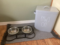 Puppy supplies, Food storage container and bowls 