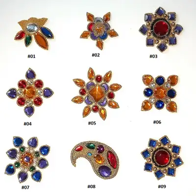 Rhinestone Jewel Sew-on Appliqués – 9 Asst. Styles & Sizes, View more