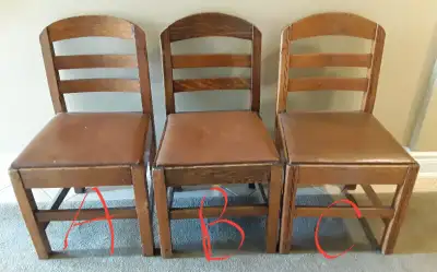 VINTAGE OAK CHAIRS, View more