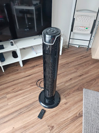 Oscillating tower fan w/remote and LED display