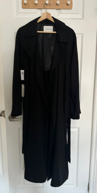 Babaton Milestone Trench Coat in Black (L) 