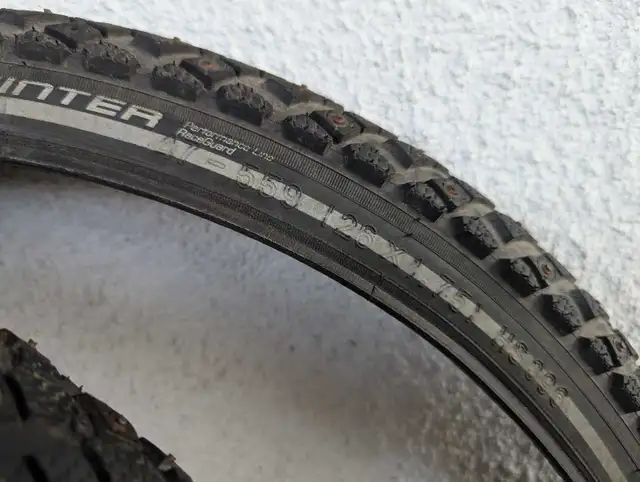 Schwalbe studded Marathon Winter tires - 26" x 1.75" in Frames & Parts in City of Montréal - Image 4