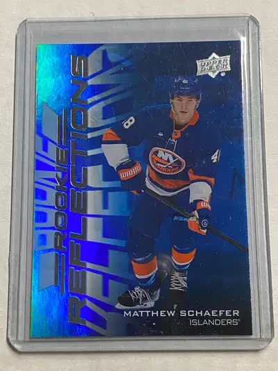 2025-26 Upper Deck Reflections hockey- Matthew Schaefer RC, View more