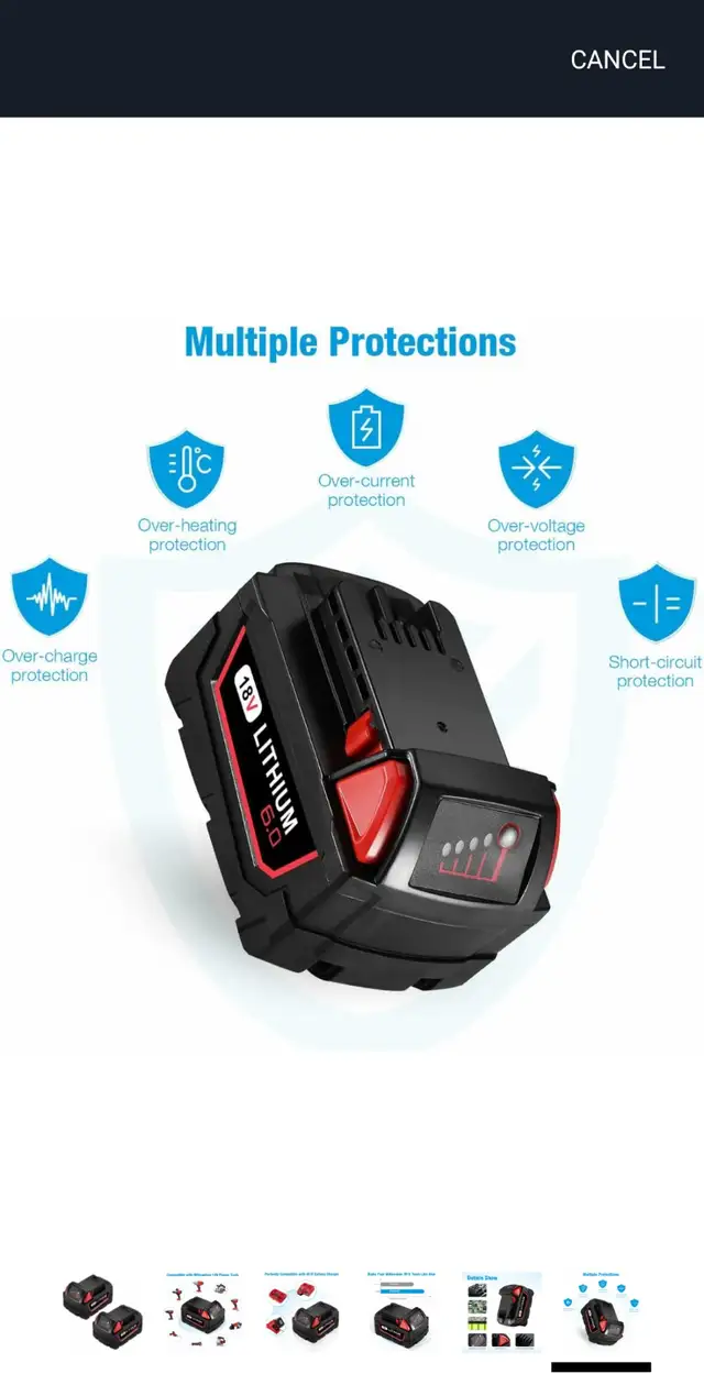 Milwaukee M18 Battery Pack 6ah in Power Tools in City of Toronto - Image 11