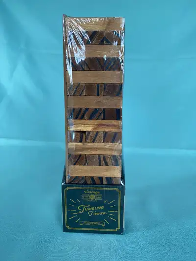*NEW* Vintage Wooden Tumbling Tower Game of Skills, View more