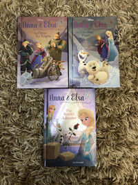 Frozen Hardcover Novels  (3) Books 4, 5, 7 of Anna & Elsa Series