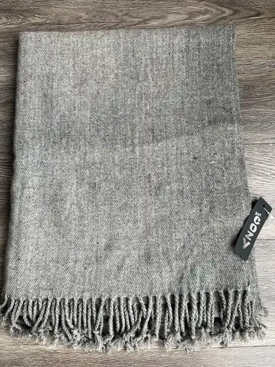 ”New” “Just COZY” Scarf/Wrap 100% Acrylic Grey (Tag attached), View more