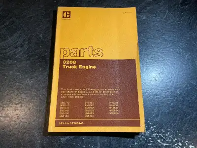Caterpillar 3208 Truck Engine Parts Book. CAT Part number Form SEBP1237, Printed in 12/1980 Serial N...