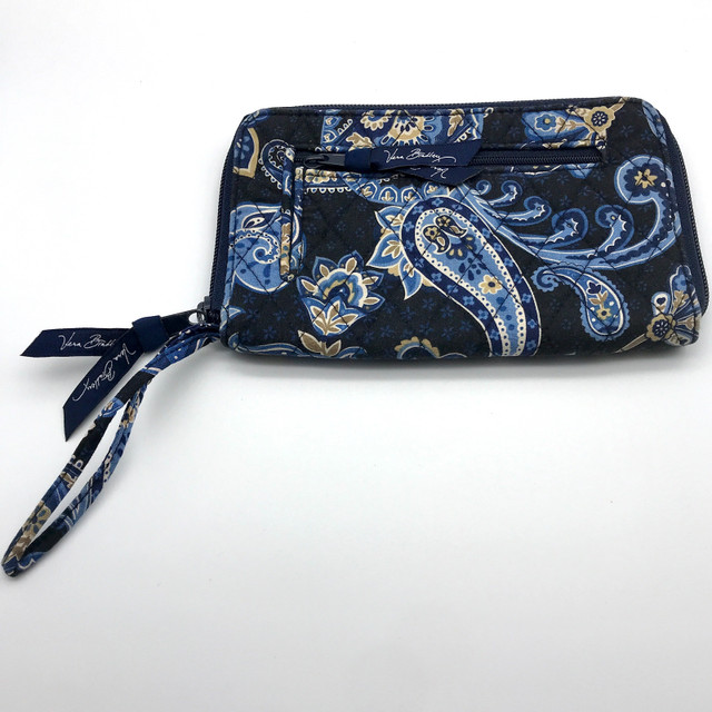 Vera Bradley Wristlet Wallet Blue Paisley in Women's - Bags & Wallets in Ottawa