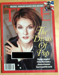 Celine Dion rare TIME magazine cover.  August 12, 1996