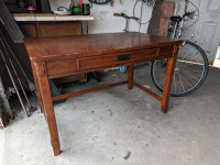 Wood desk, from Ashley, with keyboard drawer / tray