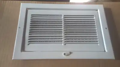 11, 10 x 6 (Outside Measure 11-5/8" x 7-5/8") wall type White Return Air Grille | Removable Face Doo...