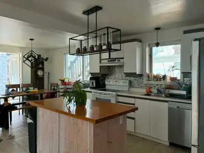 Maison sur 2 étages (rez-de-chaussée et sous-sol) située dans un triplex, dans une rue tranquille du...