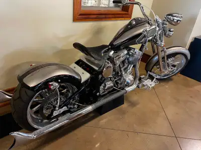 Custom chopper by the legendary Von Dutch Rare one of a kind 113 Patrick billet racing engine Rivera...