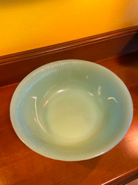Vintage 1950's Fire King Oven Ware Jadeite Ribbed Jane Ray Bowl