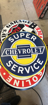 Chevrolet Super Service 18 inch tin sign