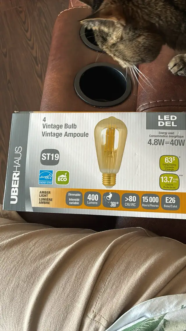 NEW 4 PACK OF LED AMBER LIGHT BULBS 