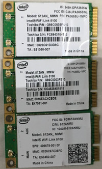 ($10 each) 3x Intel WiFi Link 5100 (512AN) Full MINI PCI-E Card
