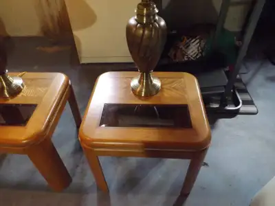 Vintage Lamp and End Tables, View more