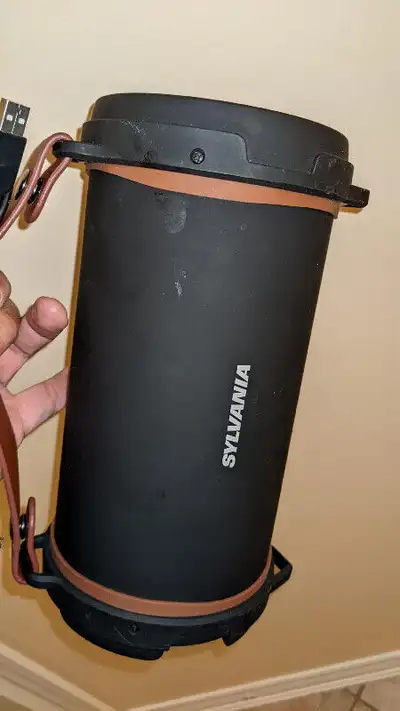 Sylvania SP807-BLUE Hi-Fi Bluetooth Rugged Tube Speaker, View more