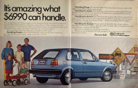 1985 Volkswagen Golf XLarge 2-Page Original Ad 