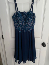 Grad dress, navy, only worn a couple hours
