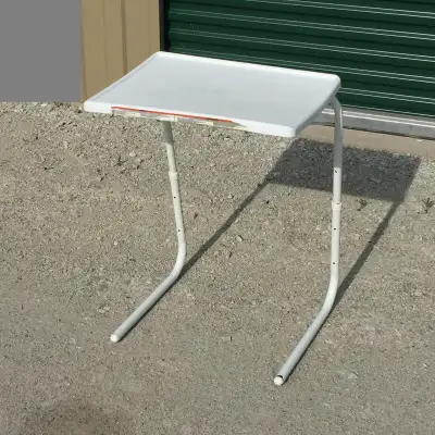 Small Folding Table - White - Adjustable Height - BENT!, View more