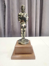Vintage Silver colour Trophy 10.5 Inch Tall Oscar Shape And Styl