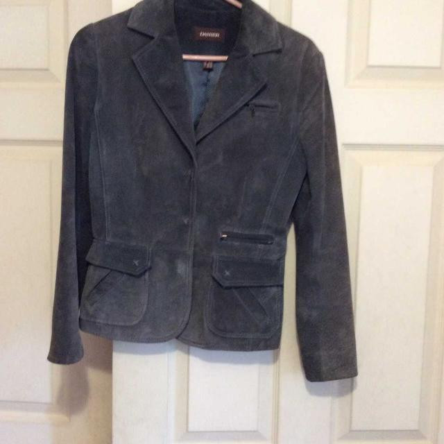 Suede Jacket - size 2 - Blue in Women's - Tops & Outerwear in City of Toronto