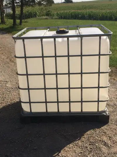 1000 L food grade water tanks 6 inch filler hole on top 2 inch butterfly valve on the side. These ta...